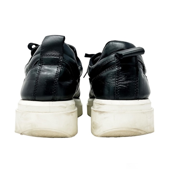 Zara Leather Platform Lace Up Sneakers Women’s 42 Shoes Black - Picture 8 of 11